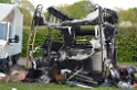 Wohnmobil ausgebrannt Koeln Porz Linder Mauspfad P158